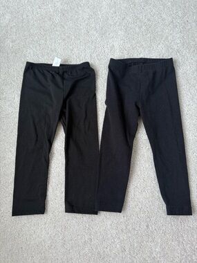 Brand New Black Girls'  Leggings - Set of 2